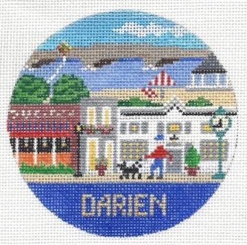 Doolittle Stitchery Darien Round Needlepoint Canvas