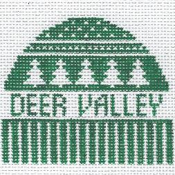 Doolittle Stitchery Deer Valley Hat Needlepoint Canvas