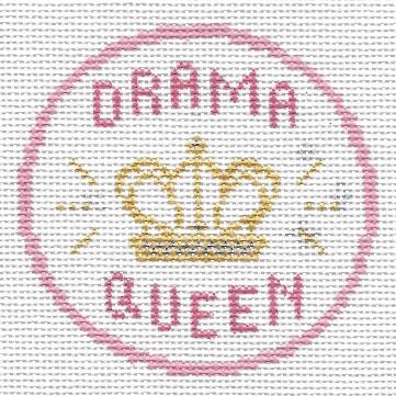 Doolittle Stitchery Drama Queen Merit Badge Needlepoint Canvas