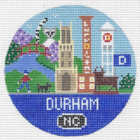 Doolittle Stitchery Durham Round Needlepoint Canvas