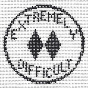 Doolittle Stitchery Extremely Difficult Merit Badge Needlepoint Canvas