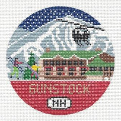 Doolittle Stitchery Gunstock Round Needlepoint Canvas