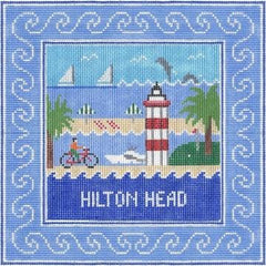 Doolittle Stitchery Hilton Head Square Needlepoint Canvas