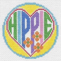 Doolittle Stitchery Hippie Merit Badge Needlepoint Canvas