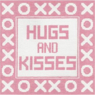 Doolittle Stitchery Hugs Pillow Pink Needlepoint Canvas