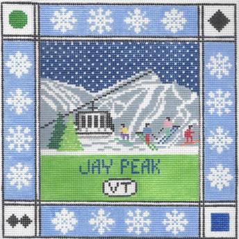 Doolittle Stitchery Jay Peak Square Needlepoint Canvas