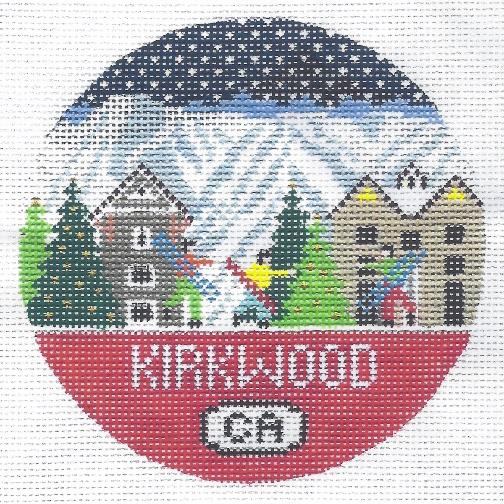 Doolittle Stitchery Kirkwood Round Needlepoint Canvas