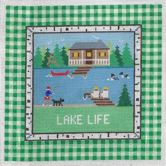 Doolittle Stitchery Lake Life Pillow Needlepoint Canvas