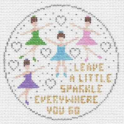 Doolittle Stitchery Leave a Little Sparkle Everywhere You Go Needlepoint Canvas