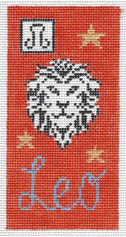 Doolittle Stitchery Leo Zodiac Eyeglass Case Needlepoint Canvas