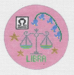 Doolittle Stitchery Libra Zodiac Ornament Needlepoint Canvas