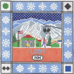 Doolittle Stitchery Loon Square Needlepoint Canvas