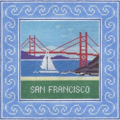 Doolittle Stitchery San Francisco Square Needlepoint Canvas