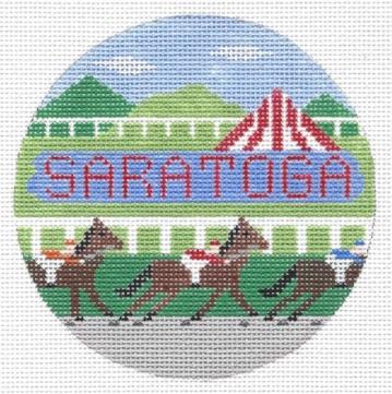 Doolittle Stitchery Saratoga Round Needlepoint Canvas