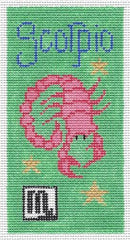 Doolittle Stitchery Scorpio Zodiac Eyeglass Case Needlepoint Canvas