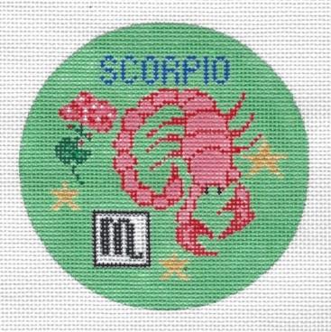 Doolittle Stitchery Scorpio Zodiac Ornament Needlepoint Canvas