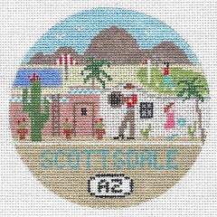 Doolittle Stitchery Scottsdale Round Needlepoint Canvas