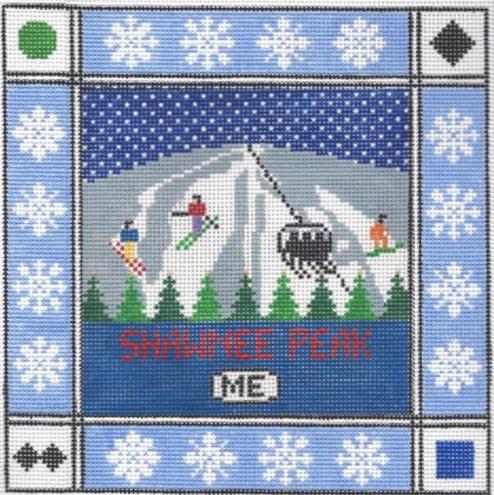 Doolittle Stitchery Shawnee Peak Square Needlepoint Canvas