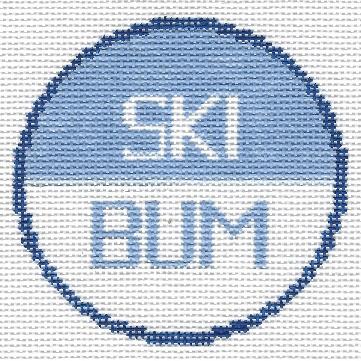 Doolittle Stitchery Ski Bum Needlepoint Canvas