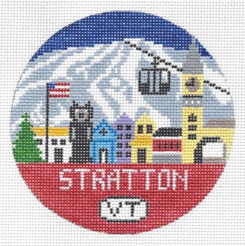 Doolittle Stitchery Stratton Round Needlepoint Canvas