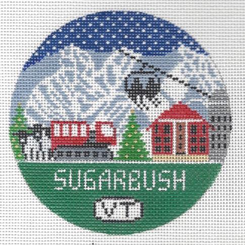 Doolittle Stitchery Sugarbush Round Needlepoint Canvas