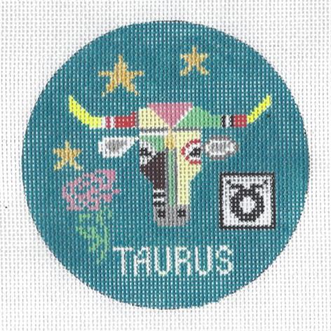 Doolittle Stitchery Taurus Zodiac Ornament Needlepoint Canvas