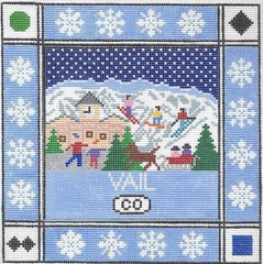 Doolittle Stitchery Vail Square Needlepoint Canvas