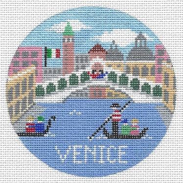 Doolittle Stitchery Venice Round Needlepoint Canvas