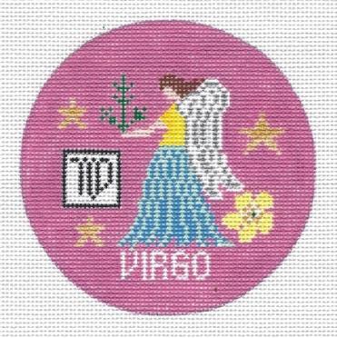 Doolittle Stitchery Virgo Zodiac Ornament Needlepoint Canvas