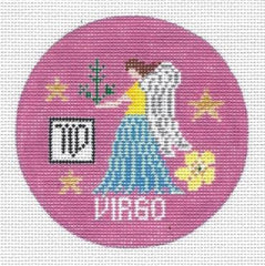 Doolittle Stitchery Virgo Zodiac Ornament Needlepoint Canvas