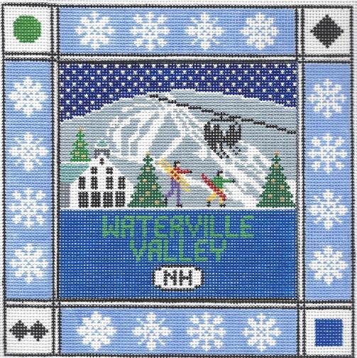 Doolittle Stitchery Waterville Valley Square Needlepoint Canvas