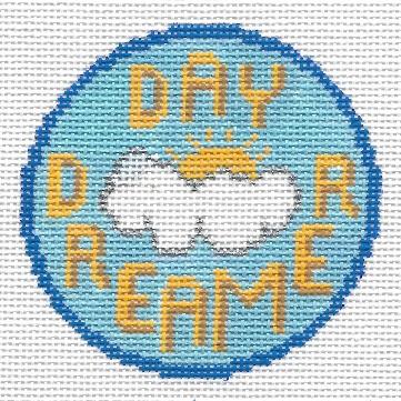 Doolittle Stitchery Day Dreamer Merit Badge Needlepoint Canvas