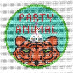 Doolittle Stitchery Party Animal Merit Badge Needlepoint Canvas