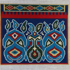 The Gingham Stitchery Amelia Bond Designs Western Clutch Needlepoint Canvas