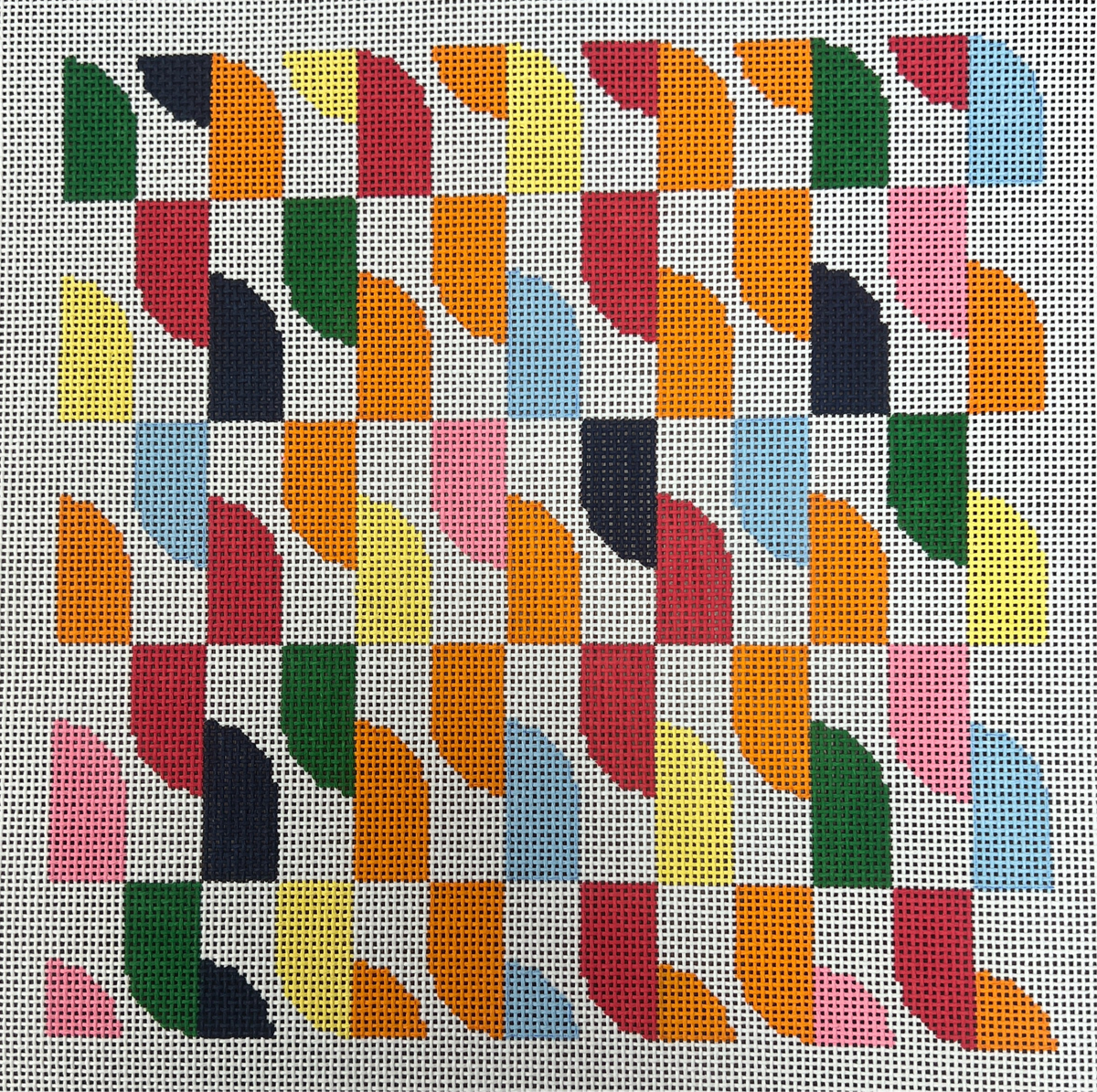 The Gingham Stitchery Krissy Johnson Designs Sawtooth Pillow Needlepoint Canvas
