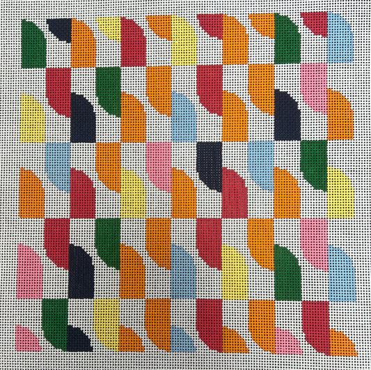 The Gingham Stitchery Krissy Johnson Designs Sawtooth Pillow Needlepoint Canvas