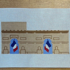 The Gingham Stitchery Krissy Johnson Designs 3D Arc De Triomphe Needlepoint Canvas