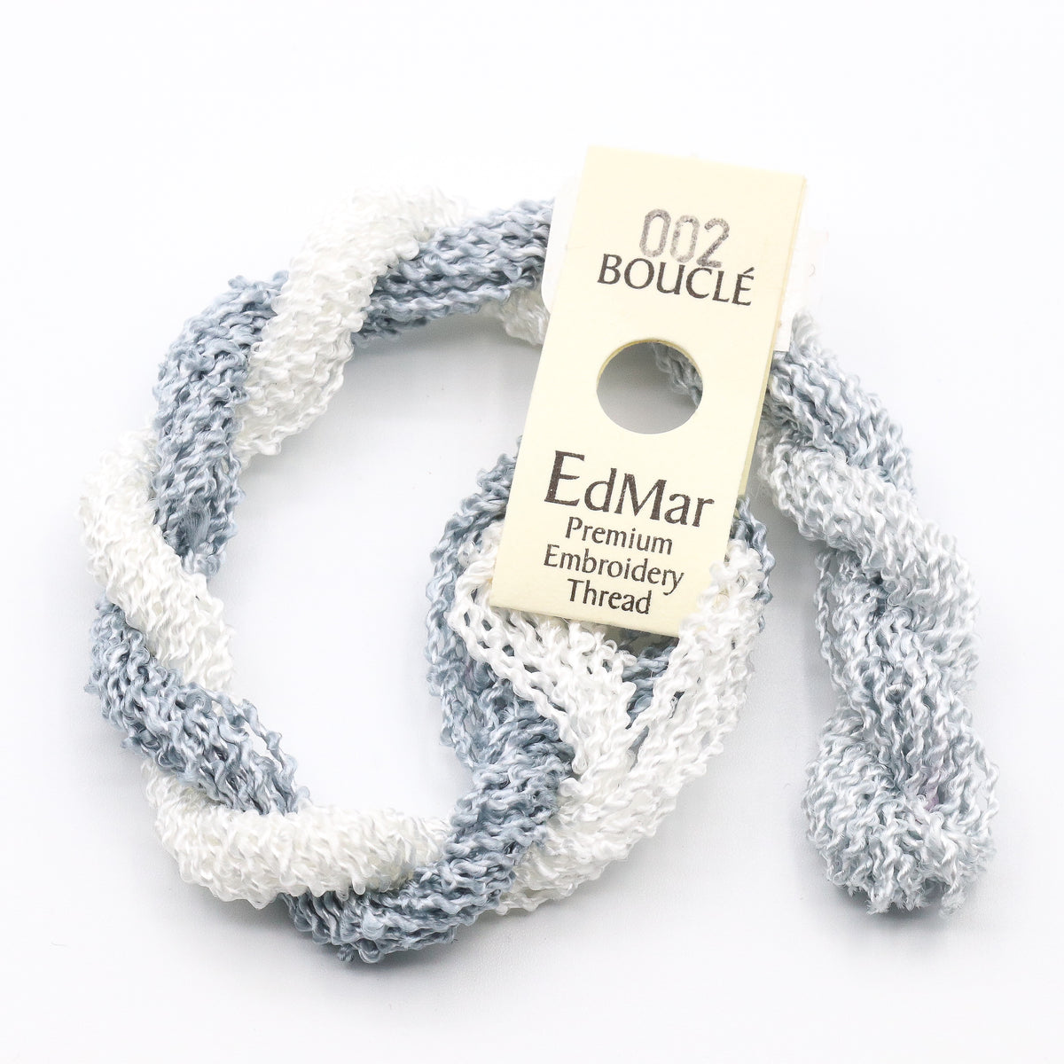 EdMar Boucle - 002 Light Gray and White