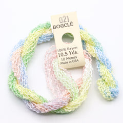 EdMar Boucle - 021 Pale Tea Green Pale Pink and Light Baby Blue