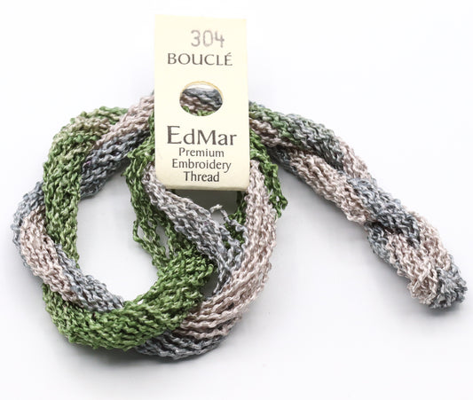 EdMar Boucle - 304 Olive Beige and Light Gray