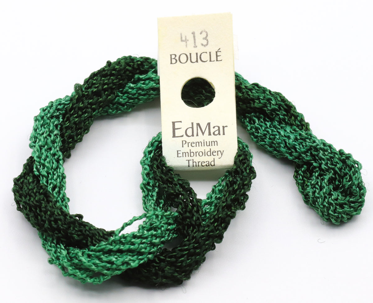 EdMar Boucle - 413 Dark to Medium Moss Green