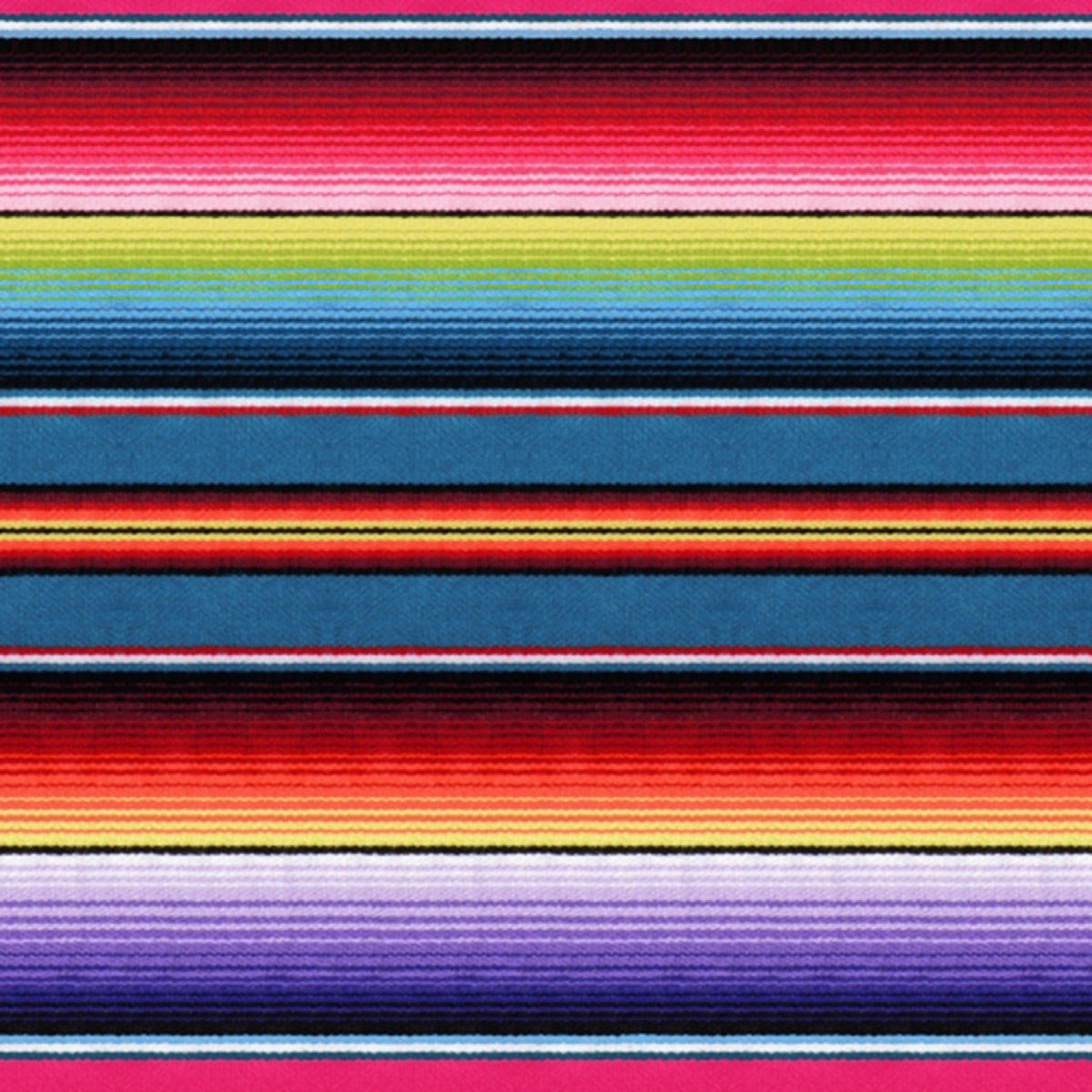 Finishing: Elizabeth's Studio Blue Fiesta Serape Stripe Cotton Fabric