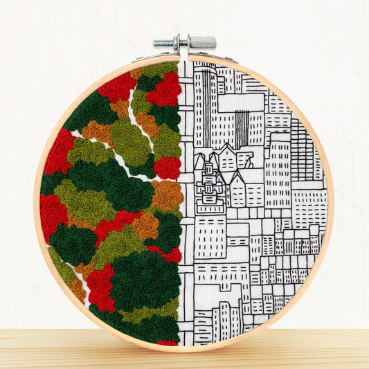 Embroidery And Sage Autumn In New York Embroidery Kit