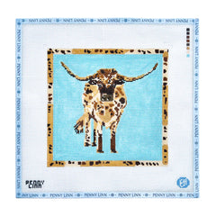 Penny Linn Evelyn Henson Bull Print Needlepoint Canvas