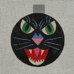 EyeCandy Needleart Black Cat Halloween Needlepoint Canvas