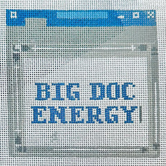 Fire and Iris Big Doc Energy Office Coasters Needlepoint Canvas