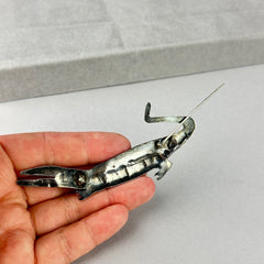 Vintage Sterling Silver Alligator Brooch