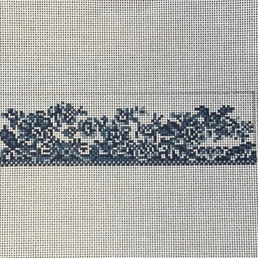The Gingham Stitchery Kate Woodward Transferware Napkin Ring Blue Needlepoint Canvas
