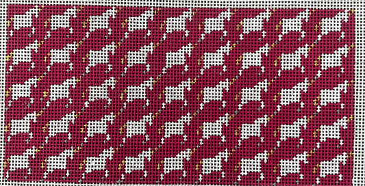 The Gingham Stitchery Kate Woodward Pink Unicorn Insert Needlepoint Canvas