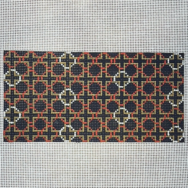 The Gingham Stitchery Kate Woodward Navy Geometric Insert Needlepoint Canvas